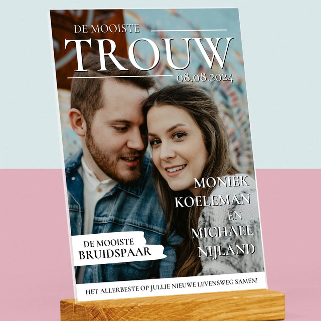 Omslag Van Tijdschrift: De Mooiste Trouw - Afdruk Op Acrylglas (Verticaal)