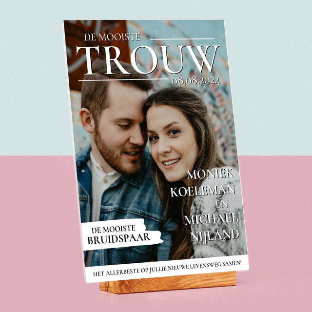 Omslag Van Tijdschrift: De Mooiste Trouw - Afdruk Op Acrylglas (Verticaal)