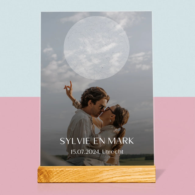 Starrenkaart: Bruiloft - Afdruk Op Acrylglas (Verticaal)