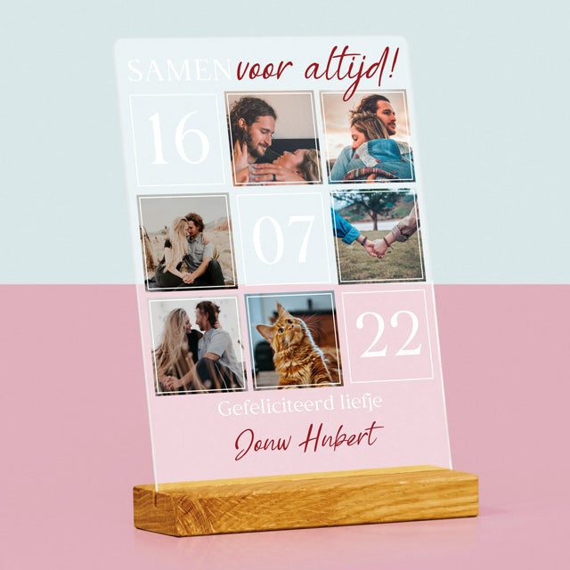 Fotocollage: Samen Voor Altijd - Afdruk Op Acrylglas (Verticaal)