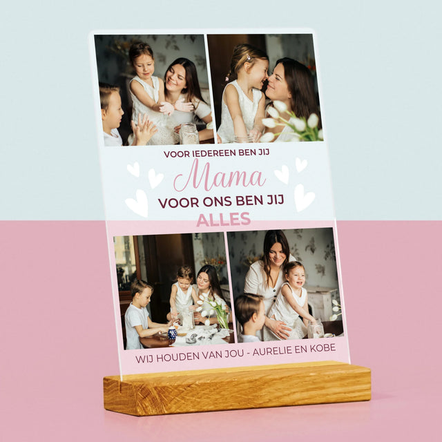 Fotocollage: Mama Jij Bent Ons Alles - Afdruk Op Acrylglas (Verticaal)