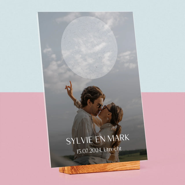 Starrenkaart: Bruiloft - Afdruk Op Acrylglas (Verticaal)