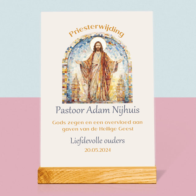 Naam En Handtekening : Priesterwijding - Afdruk Op Acrylglas (Verticaal)