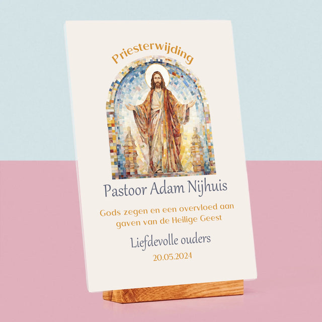 Naam En Handtekening : Priesterwijding - Afdruk Op Acrylglas (Verticaal)