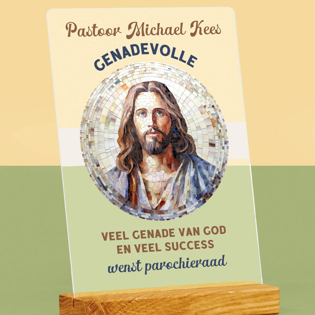 Naam En Handtekening : Genadevolle Priester - Afdruk Op Acrylglas (Verticaal)