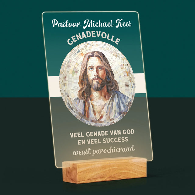 Naam En Handtekening : Genadevolle Priester - Afdruk Op Acrylglas (Verticaal)