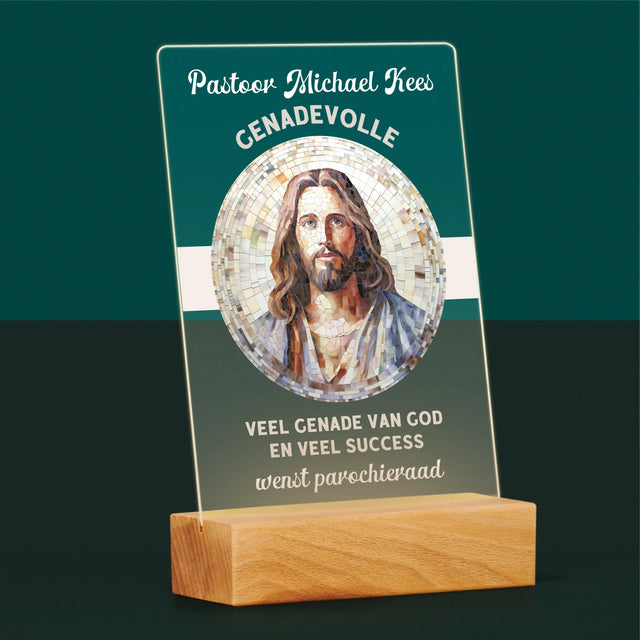 Naam En Handtekening : Genadevolle Priester - Afdruk Op Acrylglas (Verticaal)