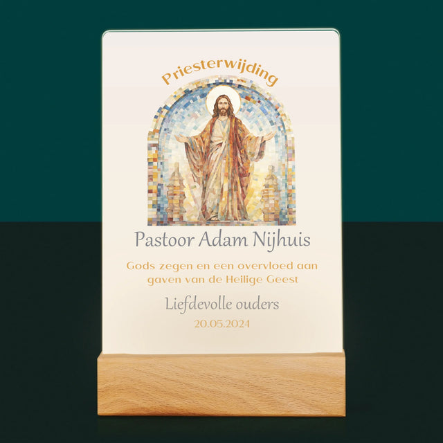 Naam En Handtekening : Priesterwijding - Afdruk Op Acrylglas (Verticaal)