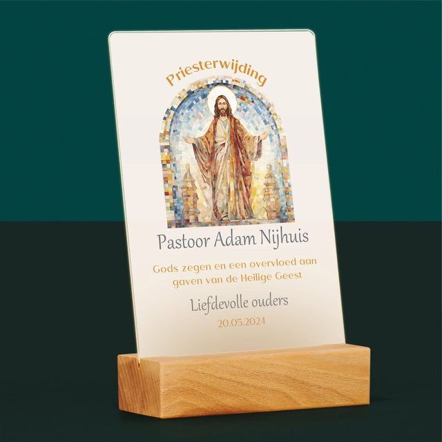 Naam En Handtekening : Priesterwijding - Afdruk Op Acrylglas (Verticaal)