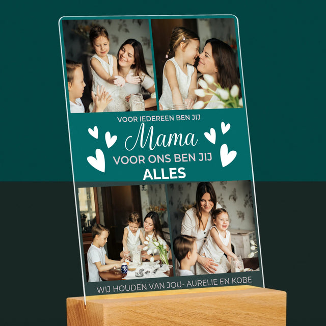 Fotocollage: Mama Jij Bent Ons Alles - Afdruk Op Acrylglas (Verticaal)