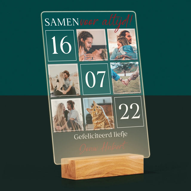 Fotocollage: Samen Voor Altijd - Afdruk Op Acrylglas (Verticaal)