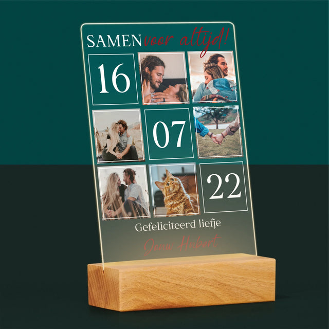 Fotocollage: Samen Voor Altijd - Afdruk Op Acrylglas (Verticaal)