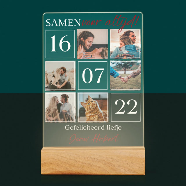 Fotocollage: Samen Voor Altijd - Afdruk Op Acrylglas (Verticaal)