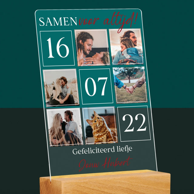 Fotocollage: Samen Voor Altijd - Afdruk Op Acrylglas (Verticaal)