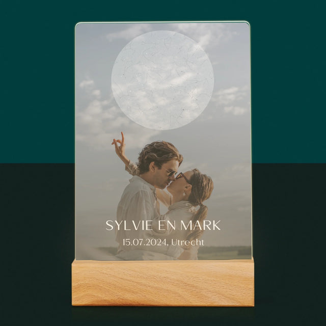 Starrenkaart: Bruiloft - Afdruk Op Acrylglas (Verticaal)