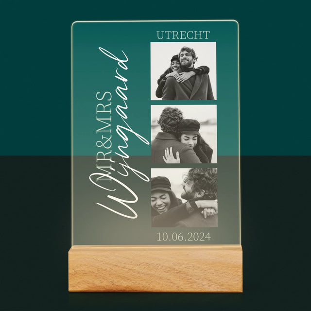 Fotocollage: Mr&Mrs Trouw - Afdruk Op Acrylglas (Verticaal)