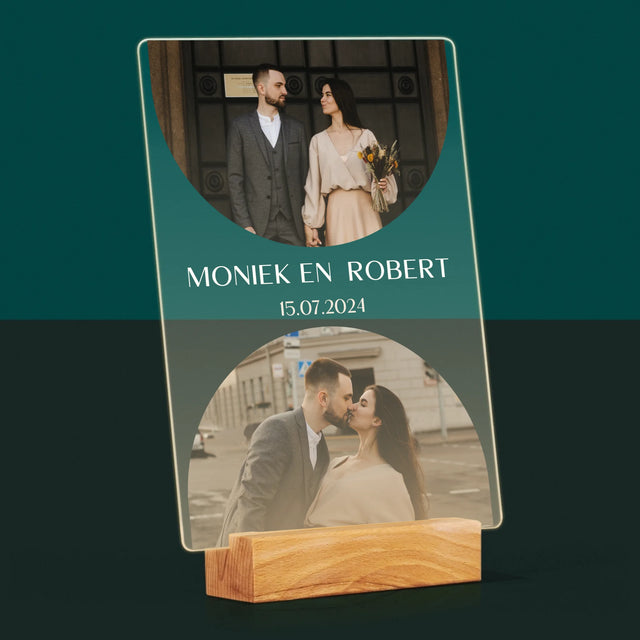 Fotocollage: Trouwdag - Afdruk Op Acrylglas (Verticaal)