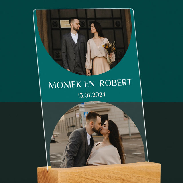 Fotocollage: Trouwdag - Afdruk Op Acrylglas (Verticaal)