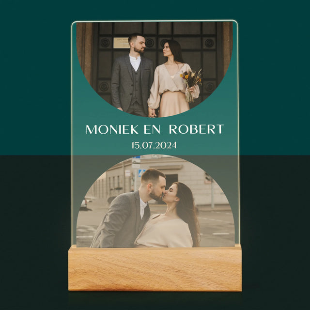 Fotocollage: Trouwdag - Afdruk Op Acrylglas (Verticaal)