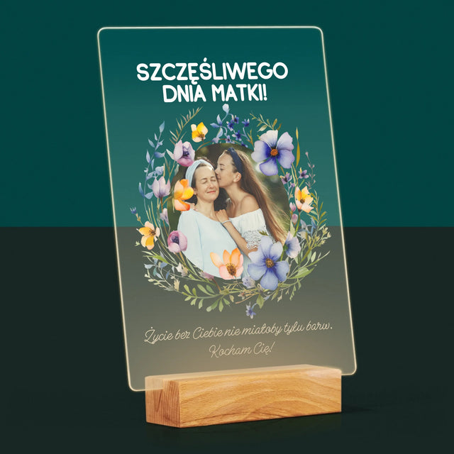 Foto En Handtekening: Fijne Moederdag - Afdruk Op Acrylglas (Verticaal)