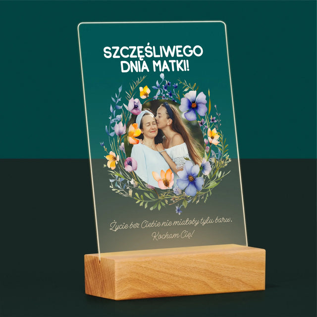 Foto En Handtekening: Fijne Moederdag - Afdruk Op Acrylglas (Verticaal)