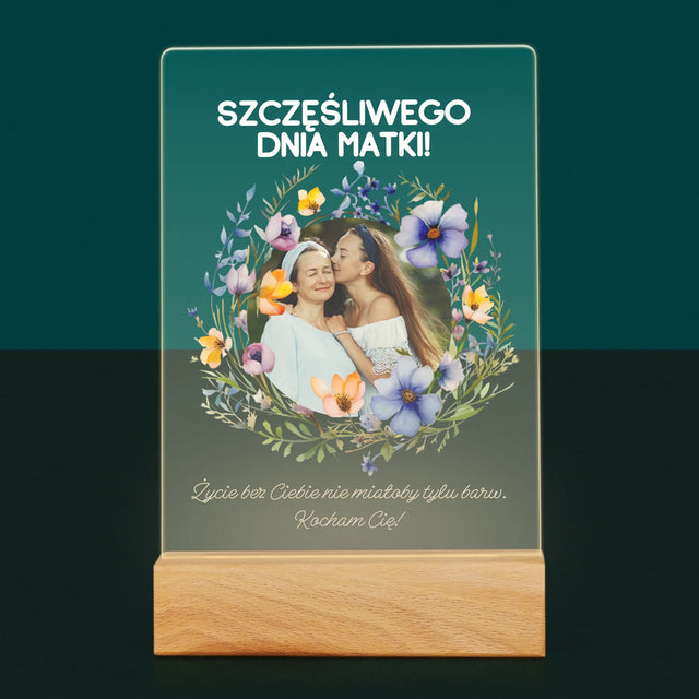 Foto En Handtekening: Fijne Moederdag - Afdruk Op Acrylglas (Verticaal)