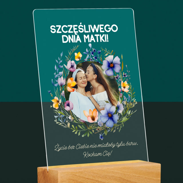 Foto En Handtekening: Fijne Moederdag - Afdruk Op Acrylglas (Verticaal)