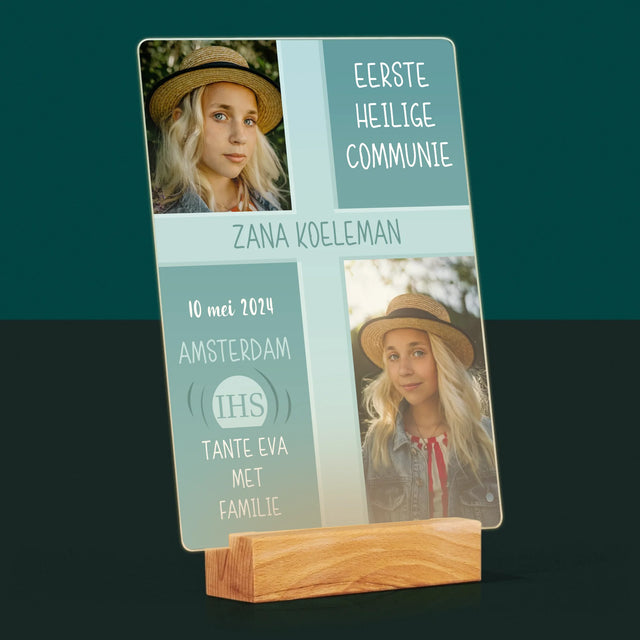 Fotocollage: Eerste Communie - Afdruk Op Acrylglas (Verticaal)