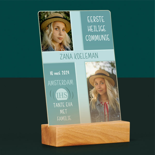 Fotocollage: Eerste Communie - Afdruk Op Acrylglas (Verticaal)