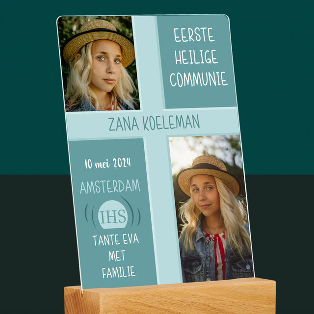 Fotocollage: Eerste Communie - Afdruk Op Acrylglas (Verticaal)