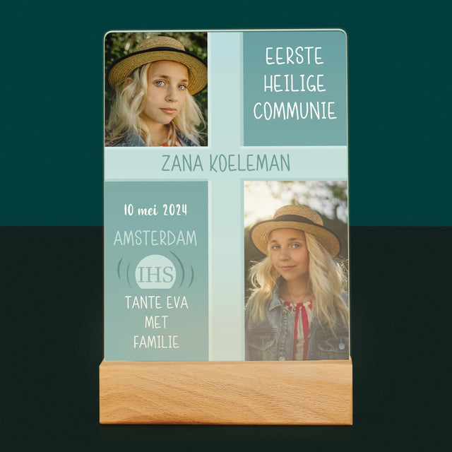 Fotocollage: Eerste Communie - Afdruk Op Acrylglas (Verticaal)