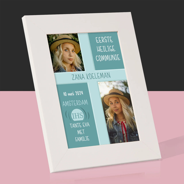 Fotocollage: Eerste Communie - Fotokader (Horziontaal)