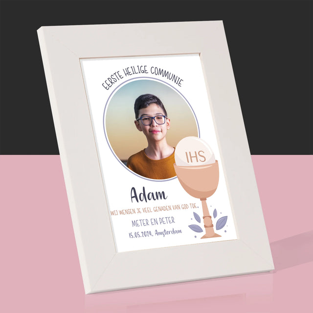 Foto En Handtekening: Eerste Heilige Communie - Fotokader (Horziontaal)
