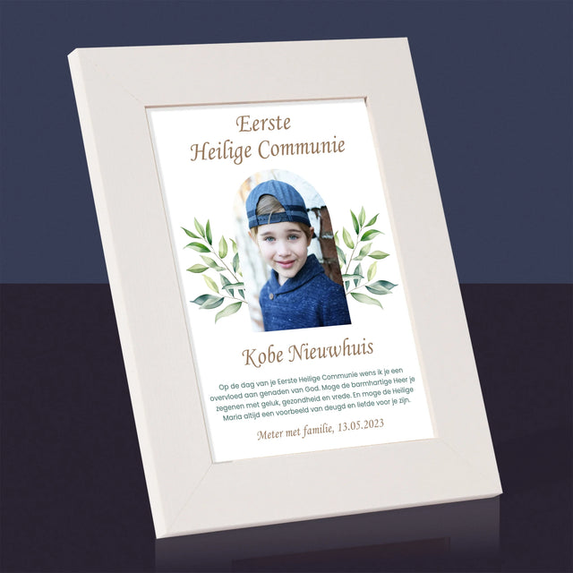 Foto En Handtekening: Eerste Heilige Communie - Fotokader (Horziontaal)