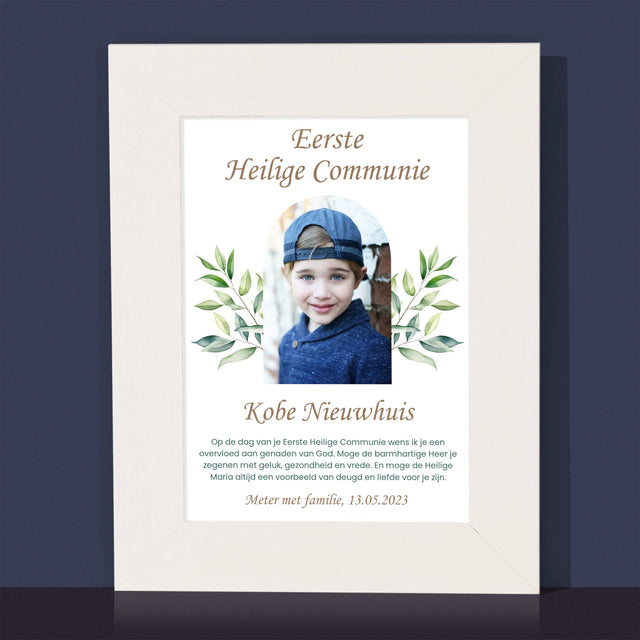 Foto En Handtekening: Eerste Heilige Communie - Fotokader (Horziontaal)