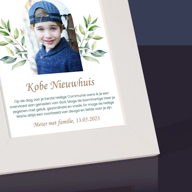 Foto En Handtekening: Eerste Heilige Communie - Fotokader (Horziontaal)