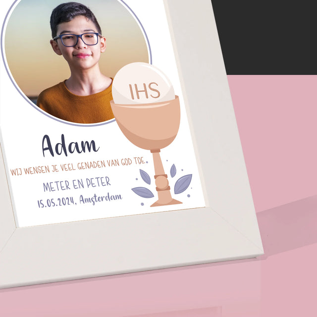 Foto En Handtekening: Eerste Heilige Communie - Fotokader (Horziontaal)