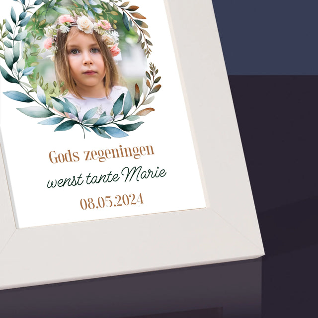 Foto En Handtekening: Op De Dag Van I Heilige Communie - Fotokader (Horziontaal)