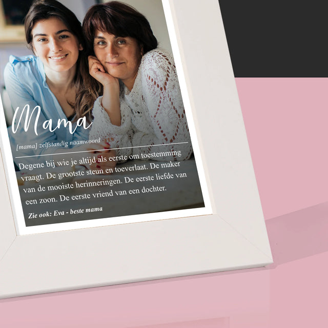Foto En Handtekening: Mama Definitie - Fotokader (Horziontaal)