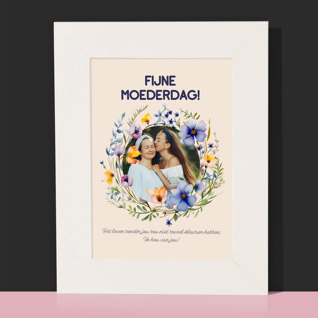 Foto En Handtekening: Fijne Moederdag - Fotokader (Horziontaal)