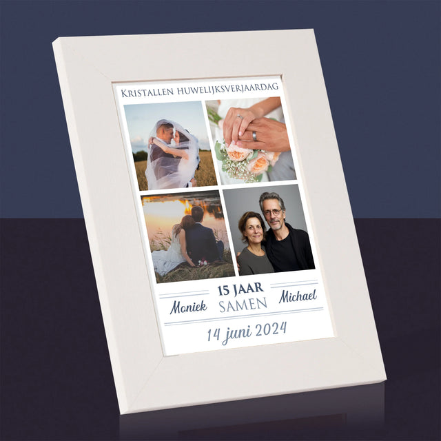 Fotocollage: 15 Jaar Samen - Fotokader (Horziontaal)