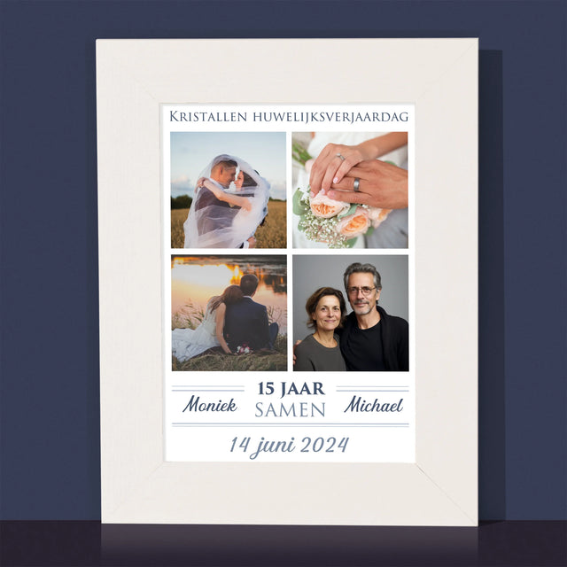 Fotocollage: 15 Jaar Samen - Fotokader (Horziontaal)