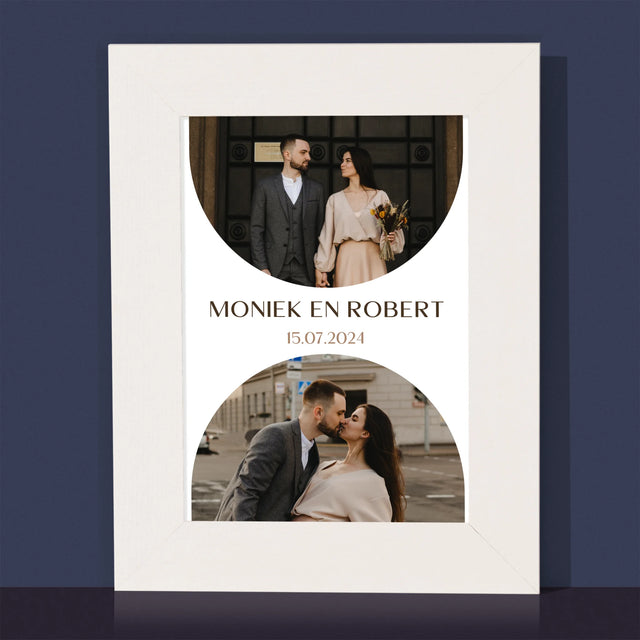 Fotocollage: Trouwdag - Fotokader (Horziontaal)
