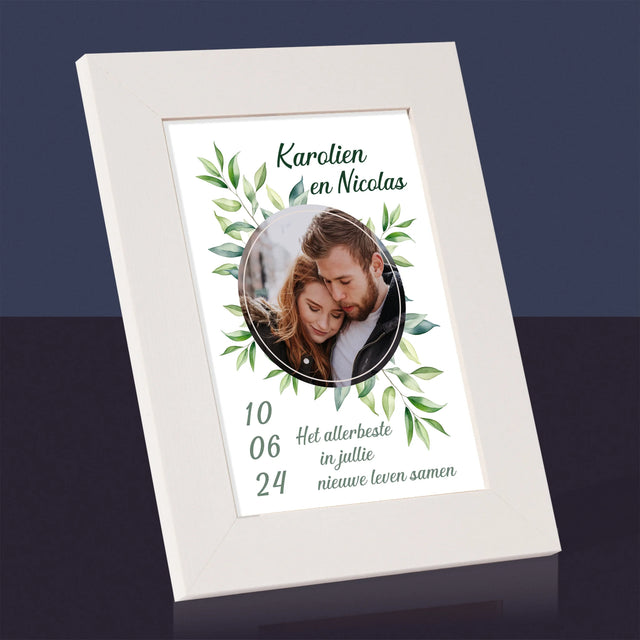 Foto En Handtekening: Trouw, Blaadjes - Fotokader (Horziontaal)