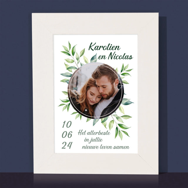 Foto En Handtekening: Trouw, Blaadjes - Fotokader (Horziontaal)