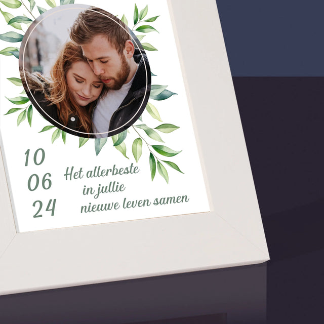 Foto En Handtekening: Trouw, Blaadjes - Fotokader (Horziontaal)