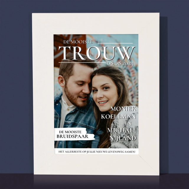 Omslag Van Tijdschrift: De Mooiste Trouw - Fotokader (Horziontaal)