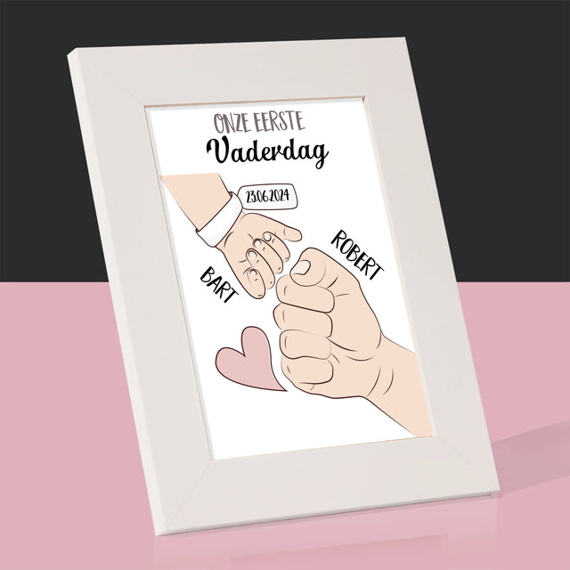 Naam En Handtekening : Eerste Vaderdag Samen - Fotokader (Horziontaal)