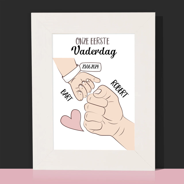 Naam En Handtekening : Eerste Vaderdag Samen - Fotokader (Horziontaal)