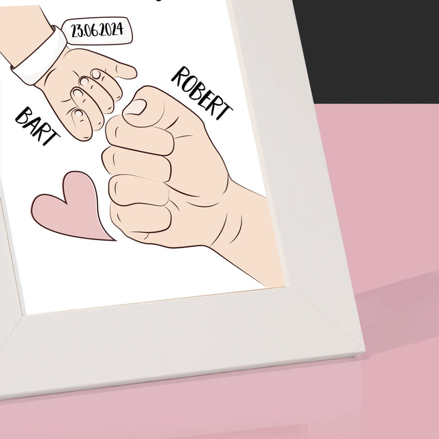 Naam En Handtekening : Eerste Vaderdag Samen - Fotokader (Horziontaal)